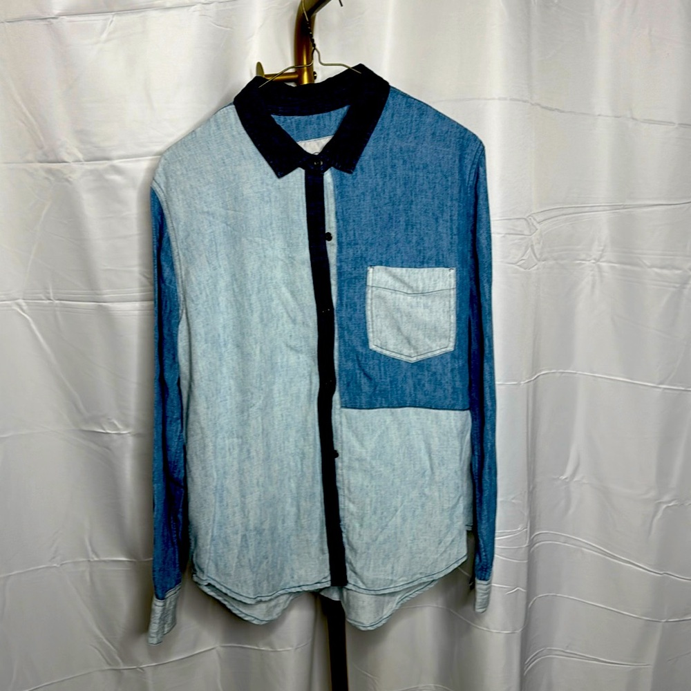 Rails Chambray Color Block Button Down - image 1